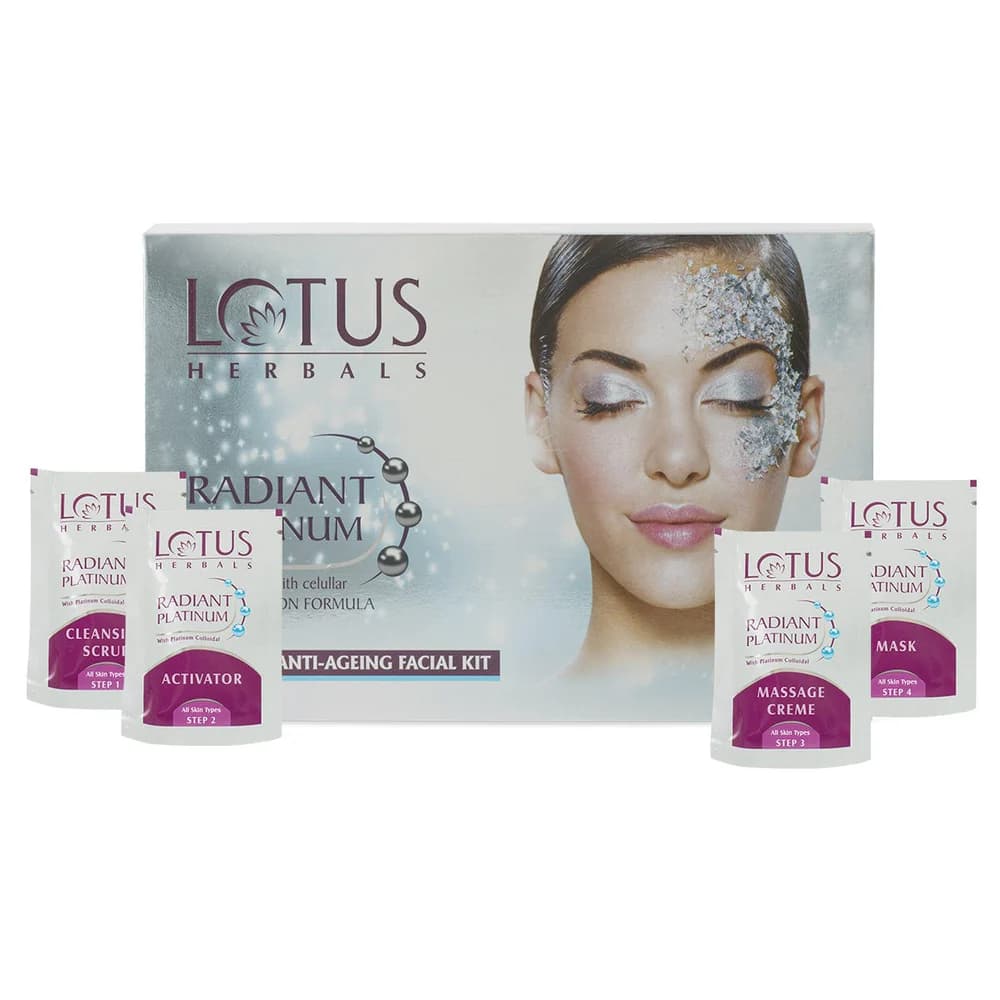 Lotus Herbal Facial Kit Radiant Platinum 40Gm image