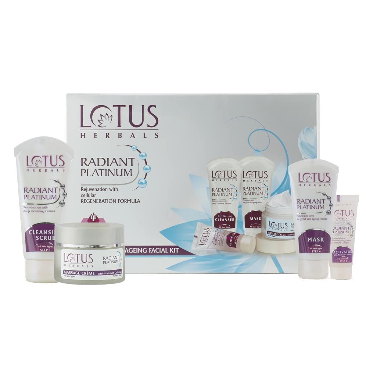 Lotus Herbal Facial Kit Platinum Radiant 160Gm image