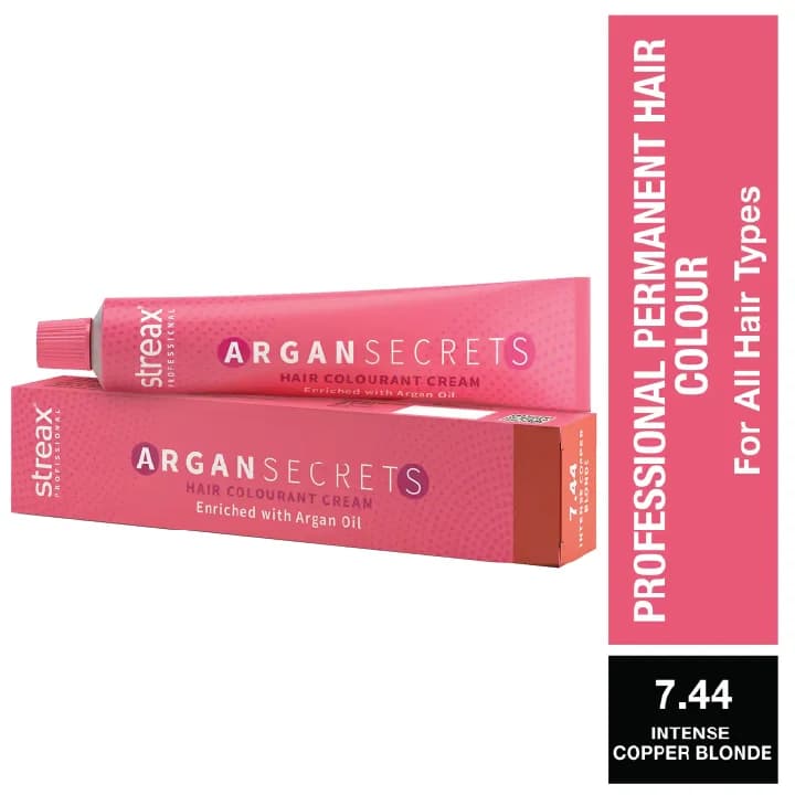 Streax Hair Color Argan Secrets 7.44 60Gm image