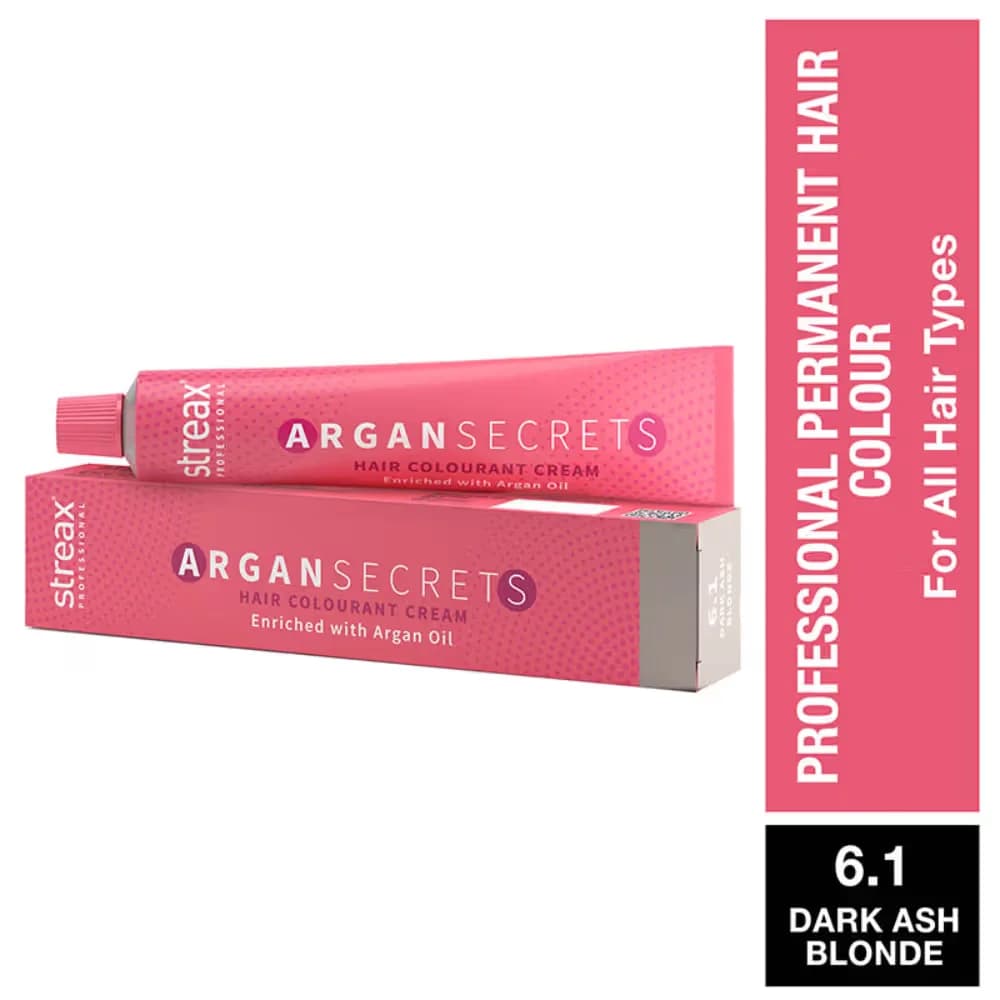 Streax Hair Color Argan Secrets 6.1 60Gm image