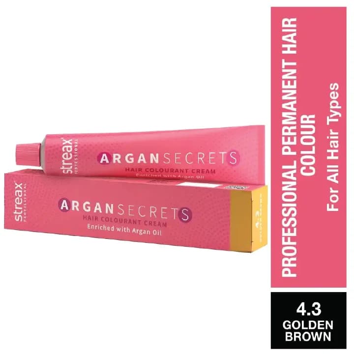 Streax Hair Color Argan Secrets 4.3 60Gm image