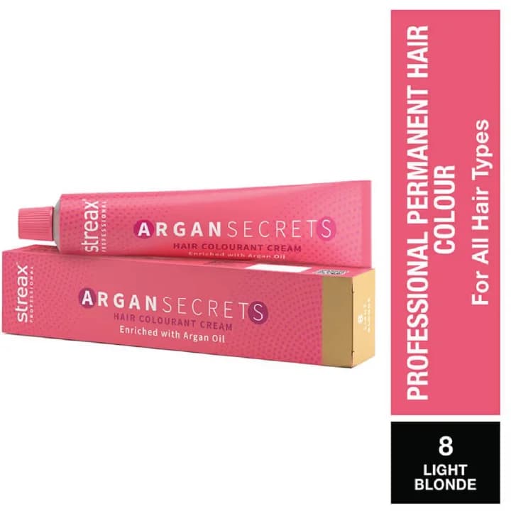 Streax Hair Color Argan Secrets 8 60Gm image