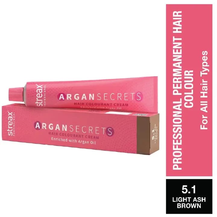 Streax Hair Color Argan Secrets 5.1 60Gm image