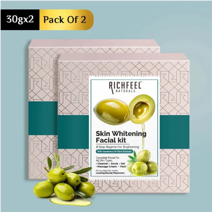 Richfeel Naturals Facial Kit Skin Whitening (Pack of 30gx2) image