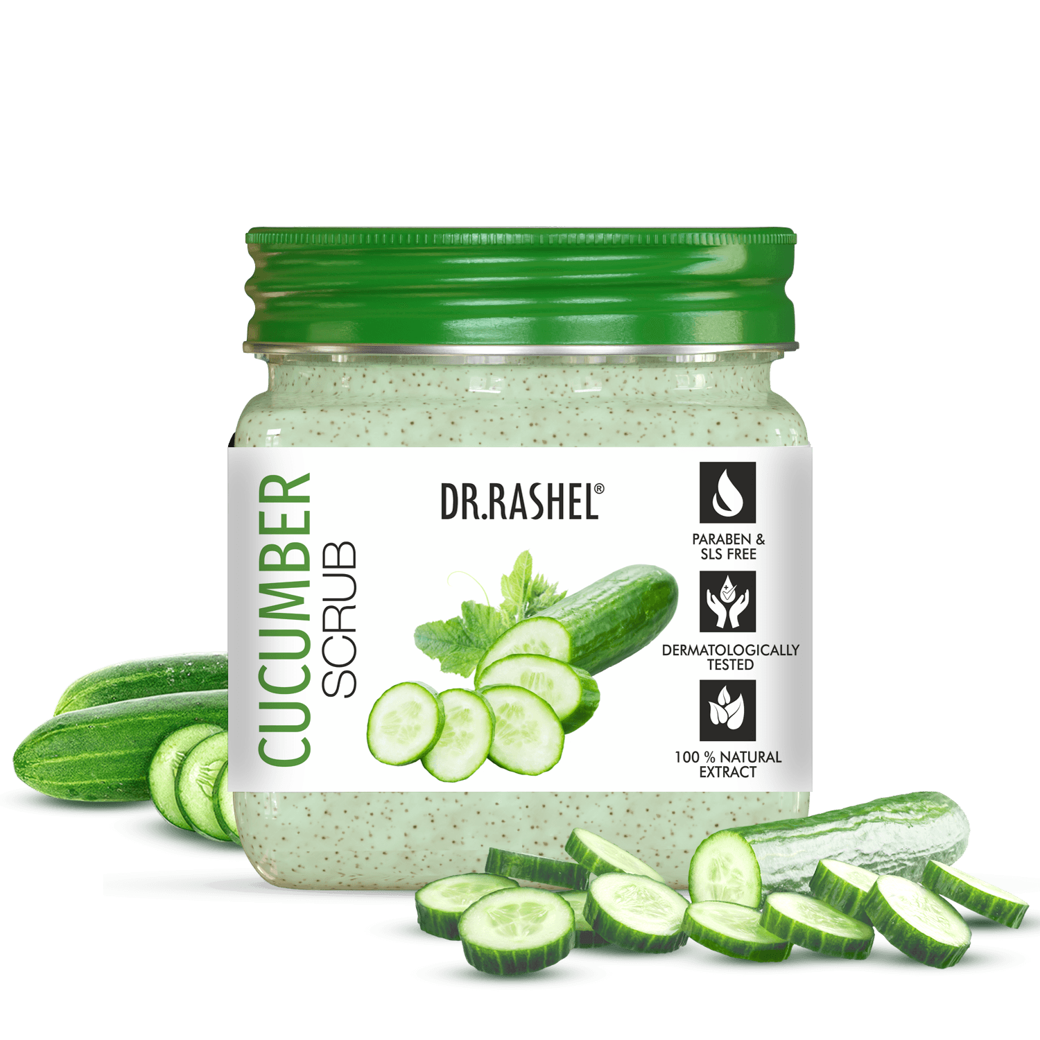 Dr.Rashel Face & Body Scrub Cucumber 380 Ml