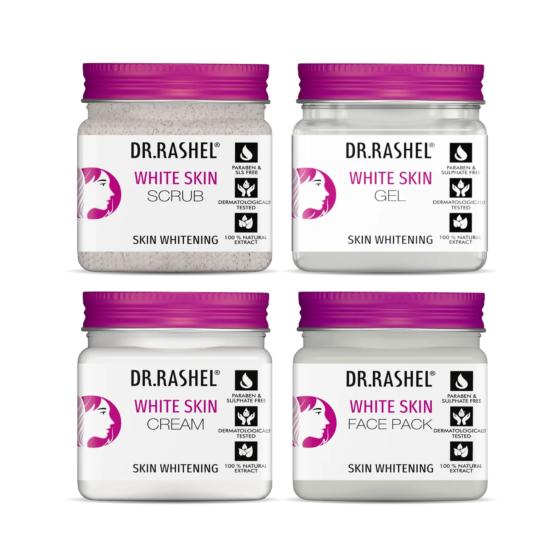 Dr.Rashel 380Ml Pack Of 4 White Skin