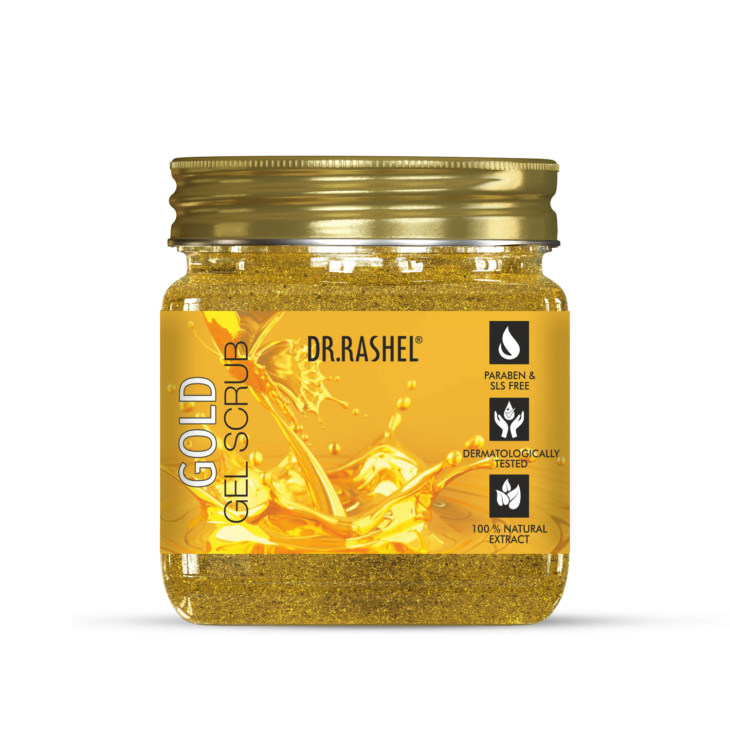 Dr.Rashel Face & Body Gel Scrub Gold 380 Ml image