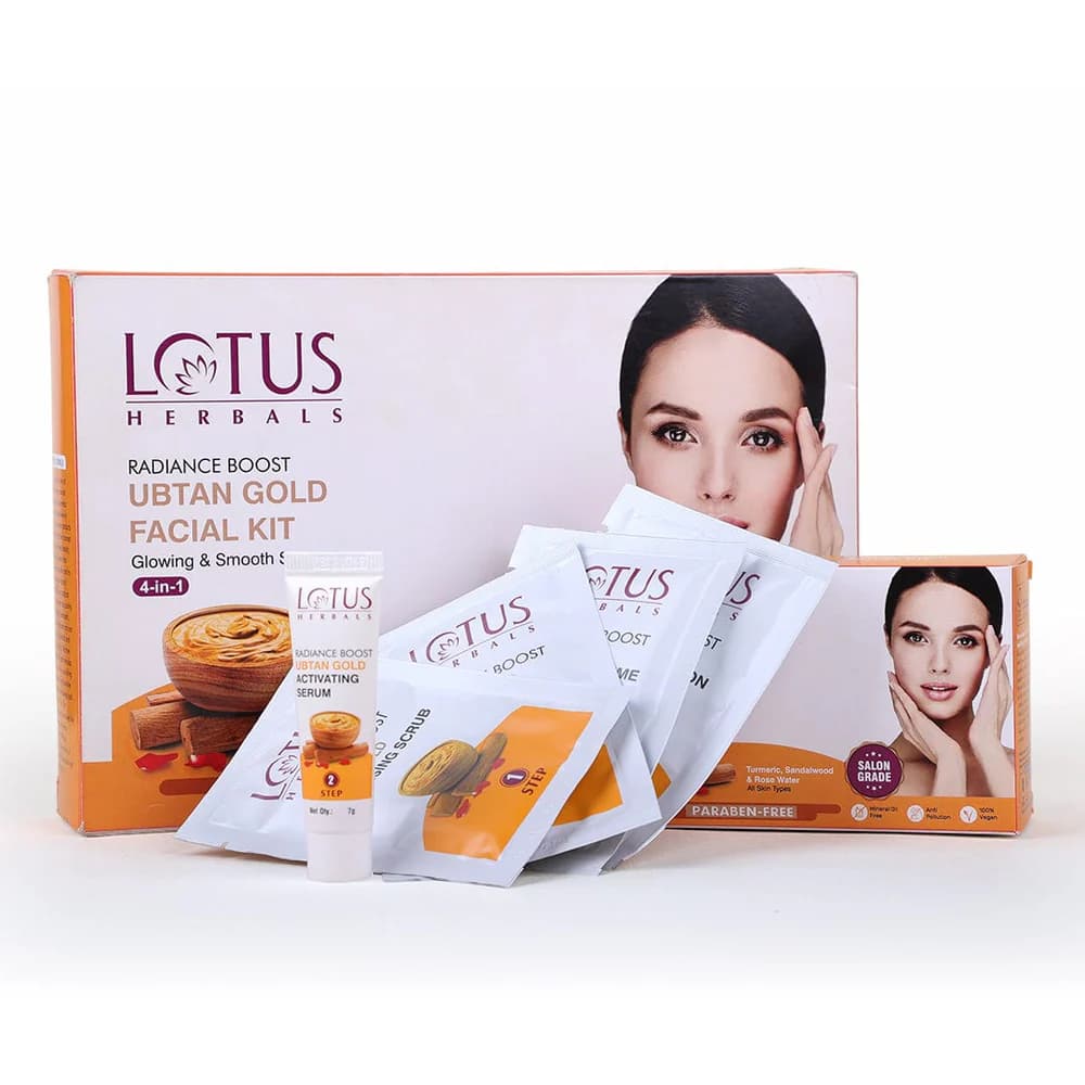 Lotus Herbal Facial Kit Ubtan Gold 160Gm image