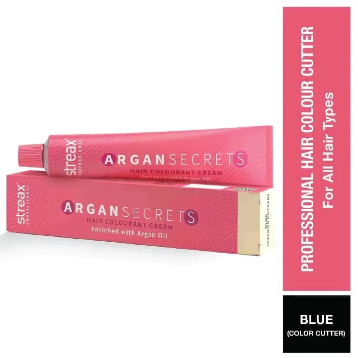 Streax Hair Color Argan Secrets Blue 60Gm image
