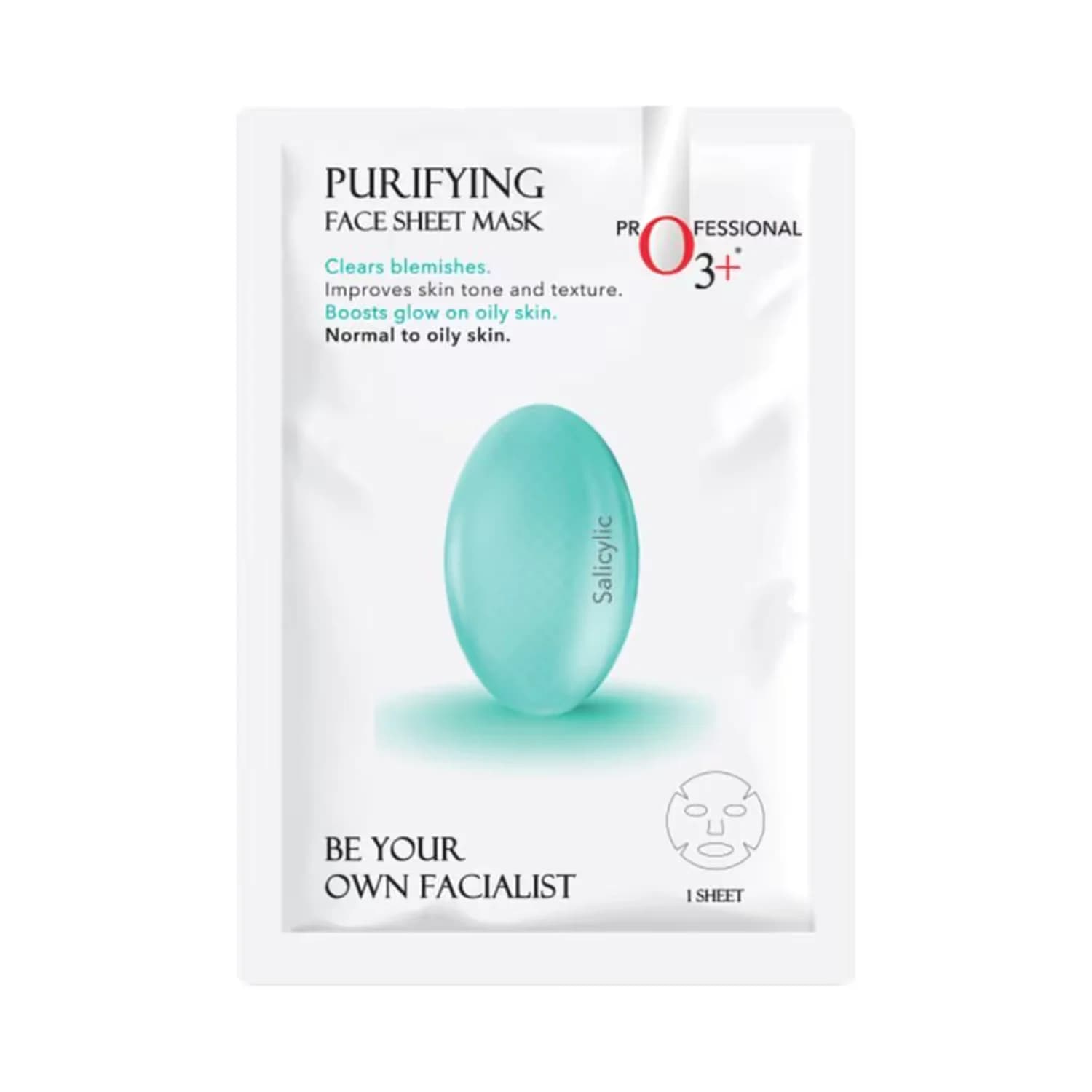 O3+Professinal Sheet Mask Purifying Face 1Pc image