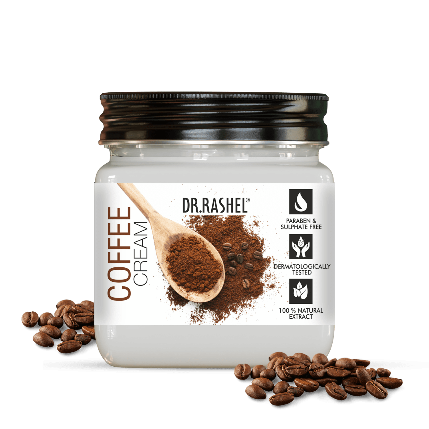 Dr.Rashel Face & Body Cream Coffee 380 Ml image