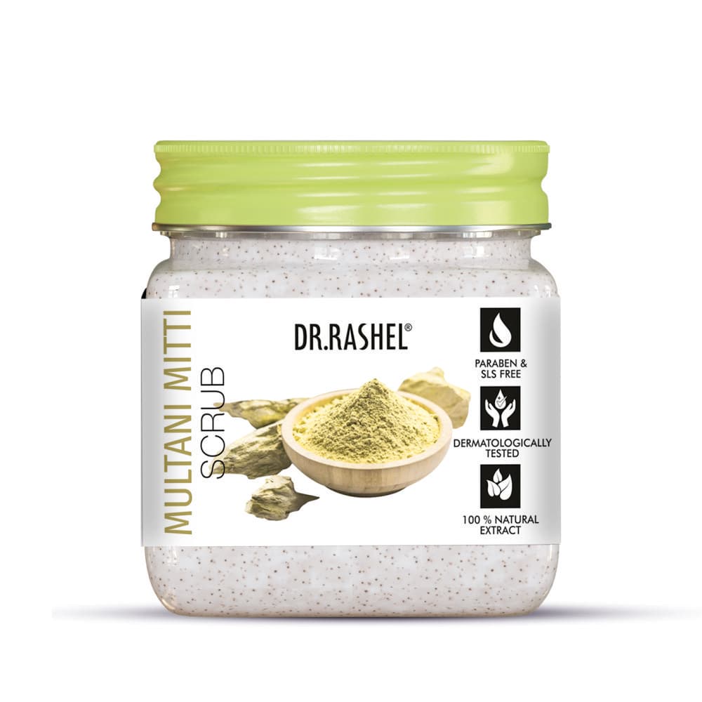 Dr.Rashel Face & Body Scrub Multani Mitti 380 Ml image