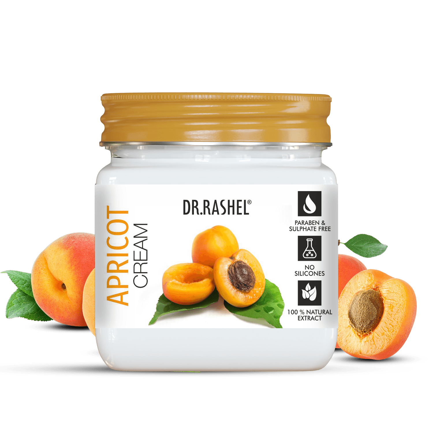 Dr.Rashel Face & Body Cream Apricot 380 Ml image