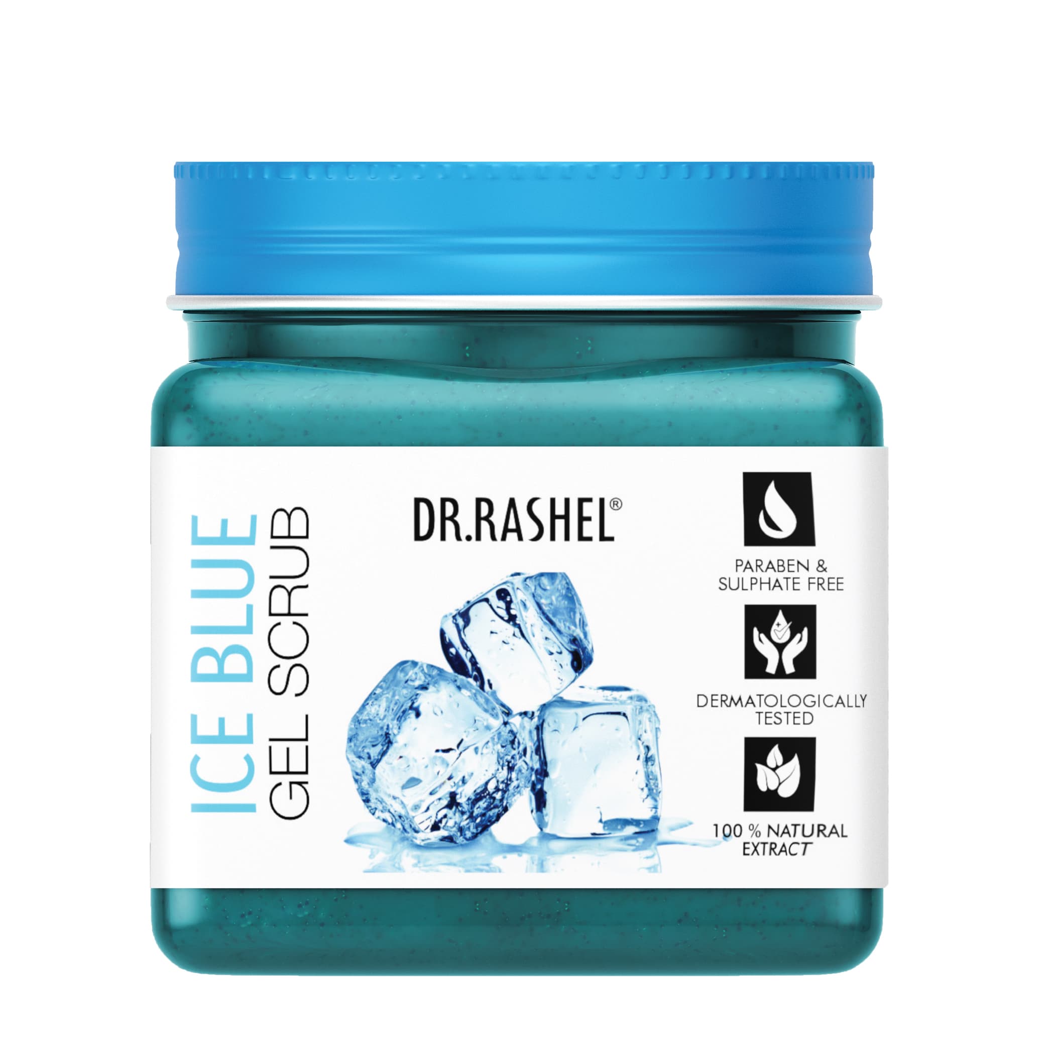 Dr.Rashel Face & Body Gel Scrub Ice Blue 380 Ml image