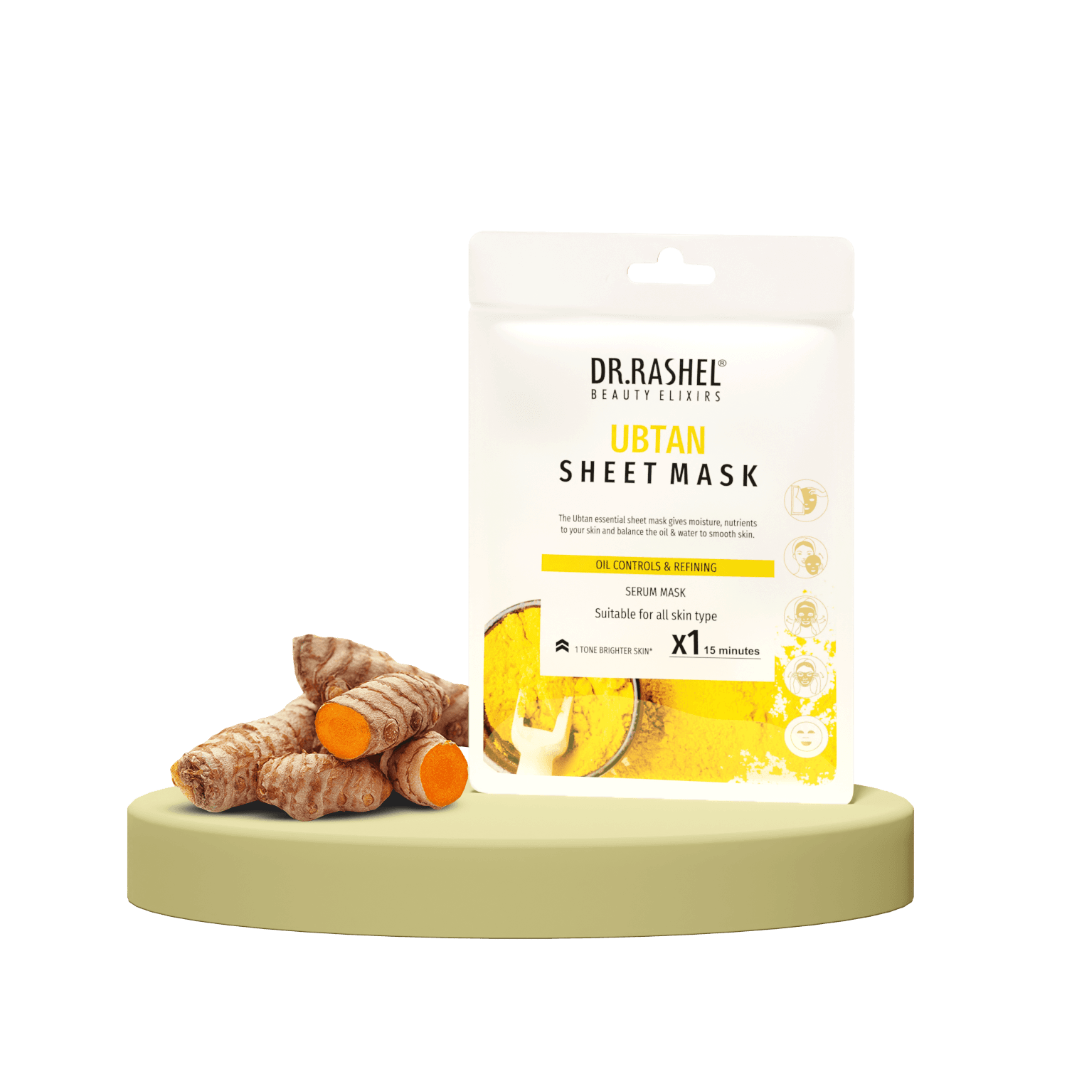 Dr.Rashel Sheet Mask Ubtan 20 Gm image