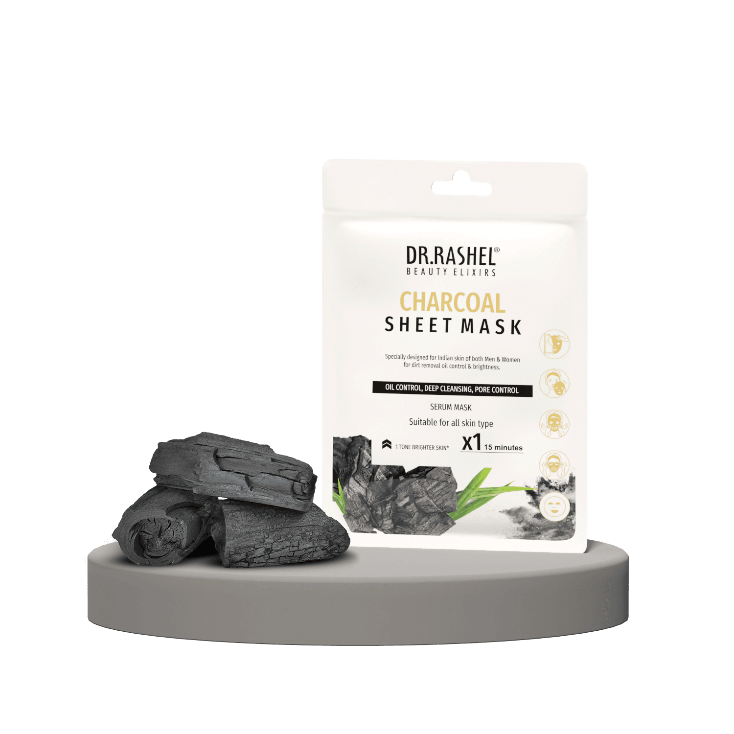 Dr.Rashel Sheet Mask Charcoal 20 Gm image