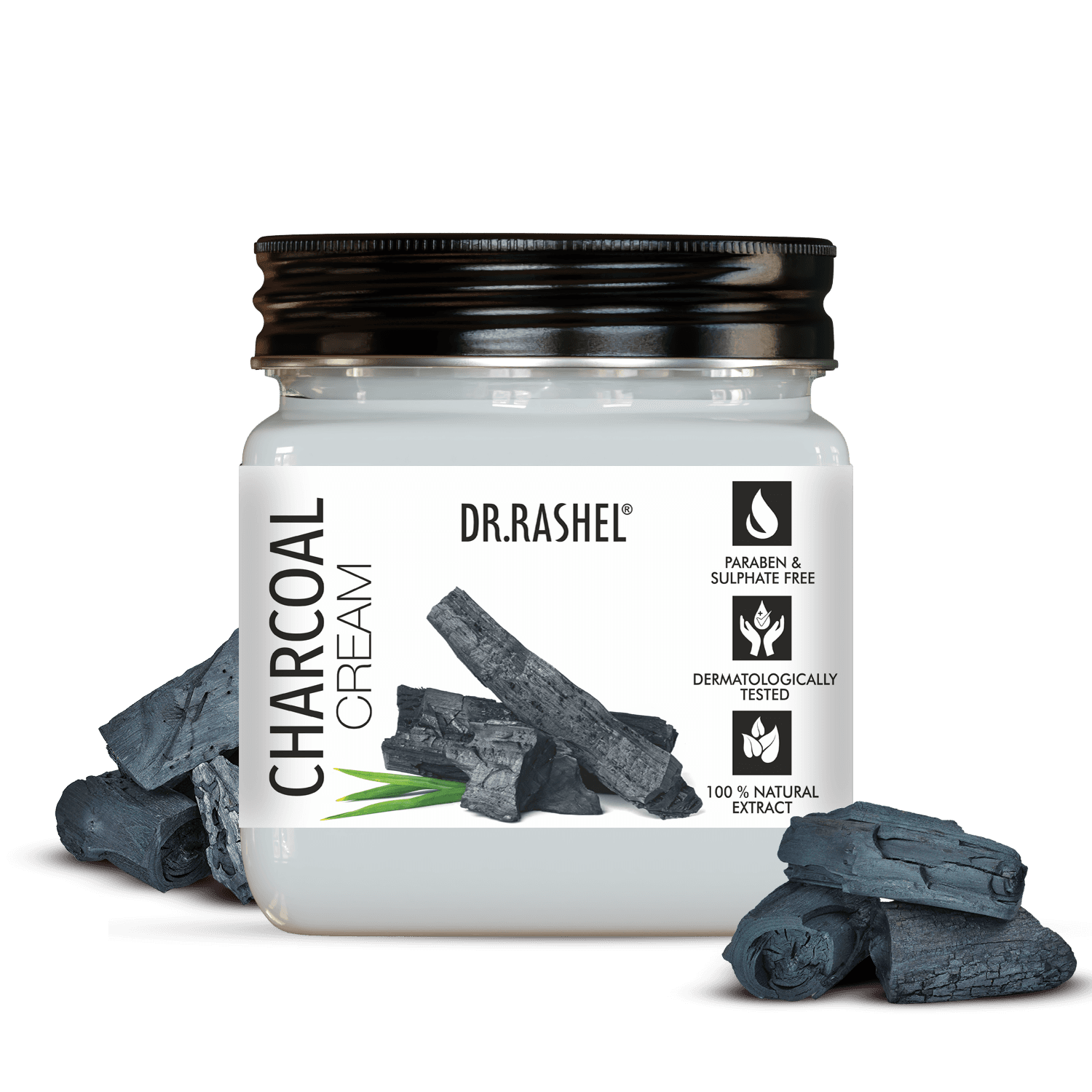 Dr.Rashel Face & Body Cream Charcoal 380 Ml image