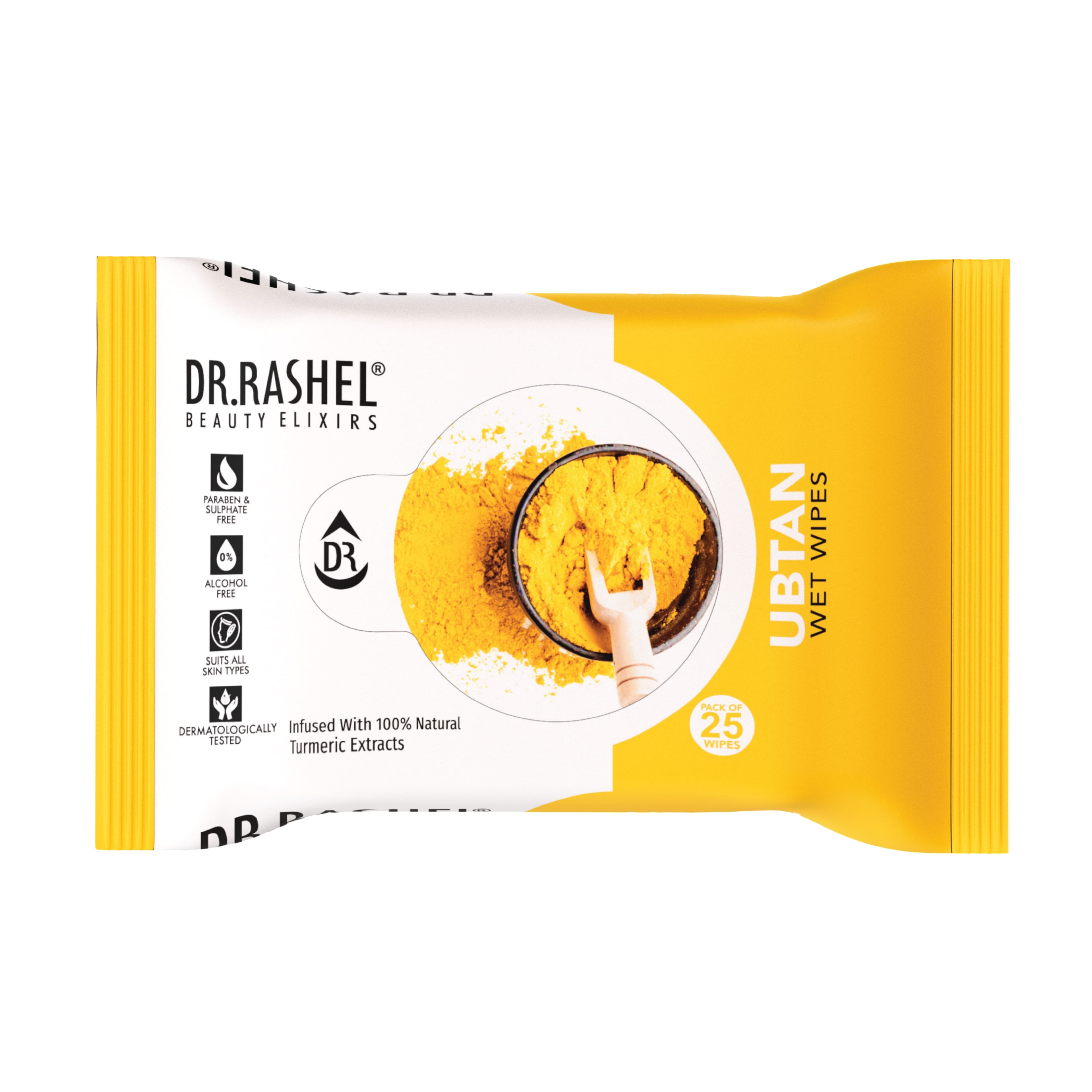 Dr.Rashel Smooth Glow Wet Wipes 25Pulls - Ubtan image